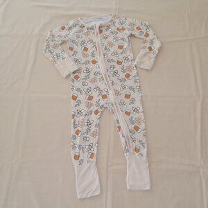 Little One Shop Bee Honey Unisex Long Sleeper Footie Convertible Bamboo Sz 12m